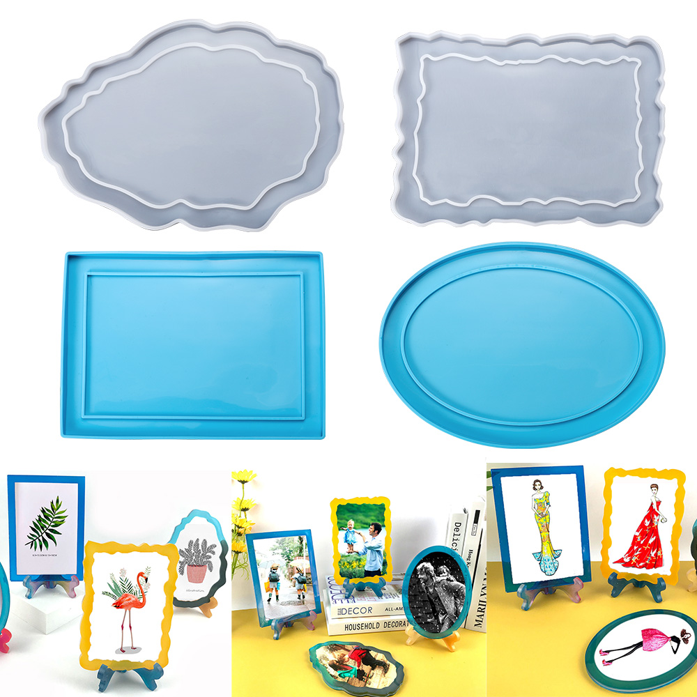 Jewelry Making Table - Rectangle Photo Frame Silicone Mold Oval