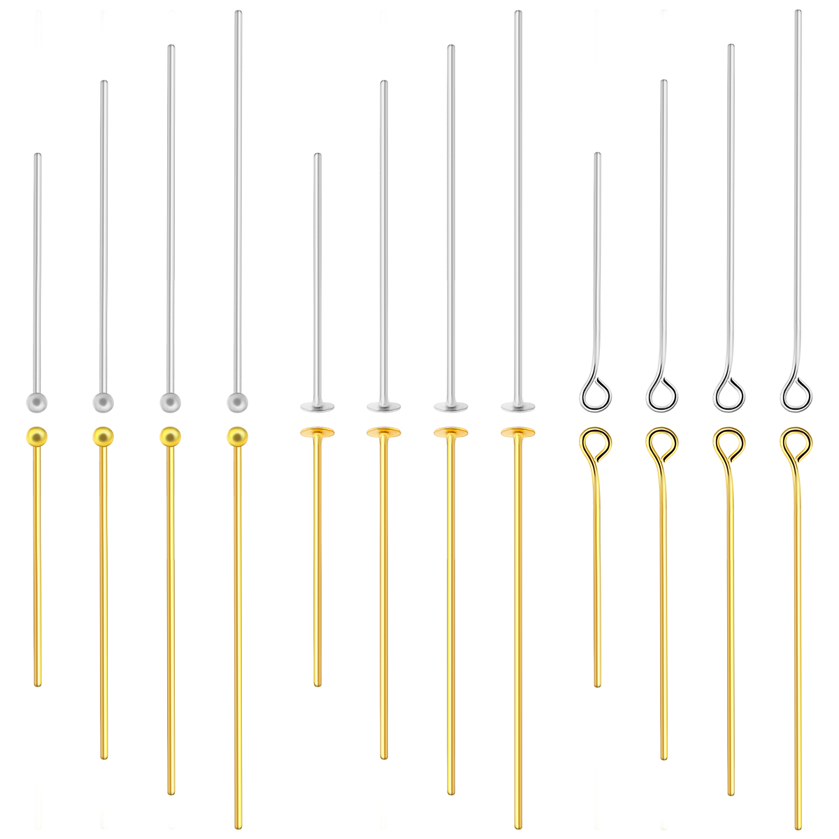 Jewelry Making Silver - 50-100pcs Stainless Steel Flat Head Pins