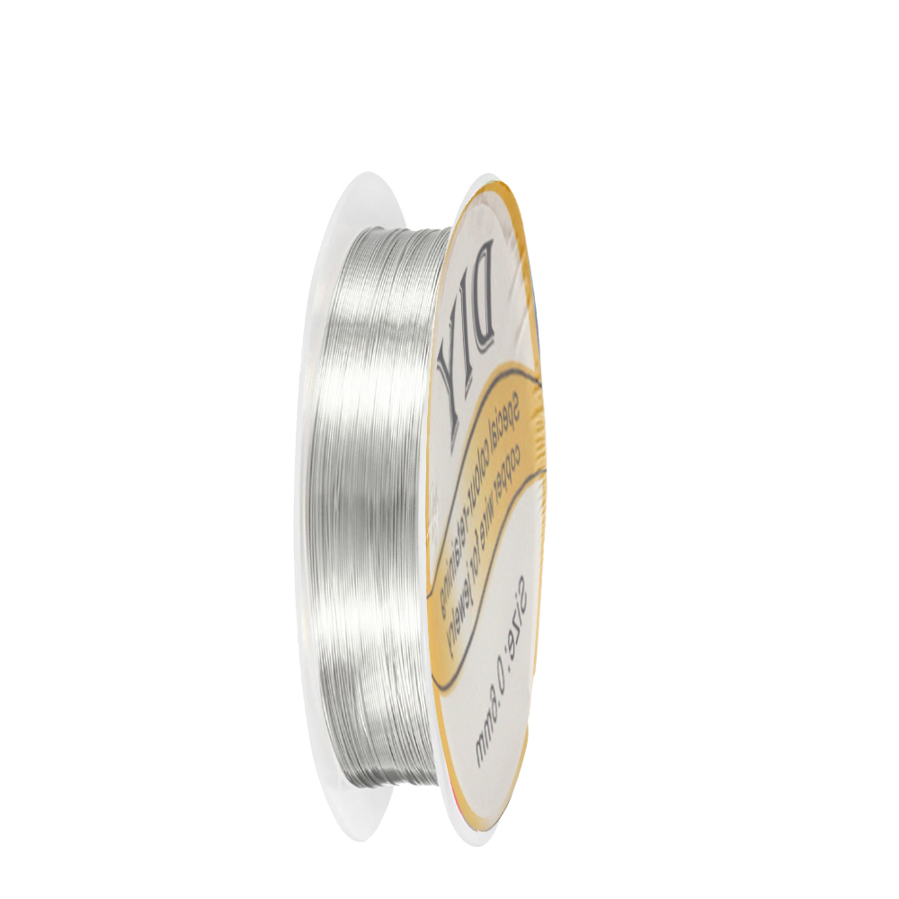 Jewelry Making Silver - 1Roll Silver Copper Wire 0.3/0.4/0.5/0.6/0.8mm Bead