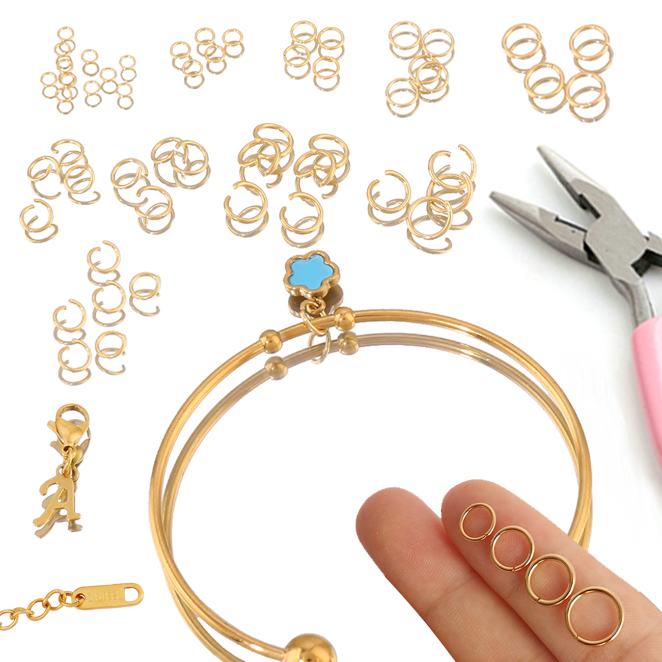 Jewelry Making Ring Tool - 100-200Pcs/lot Stainless Steel Open Jump Rings