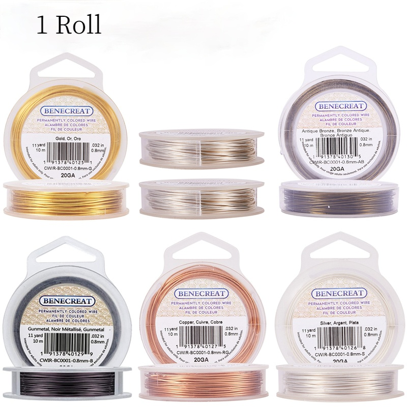 Jewelry Making With Copper Wire - 1 Rolls 20-Gauge 0.8mm Tarnish Resistant
