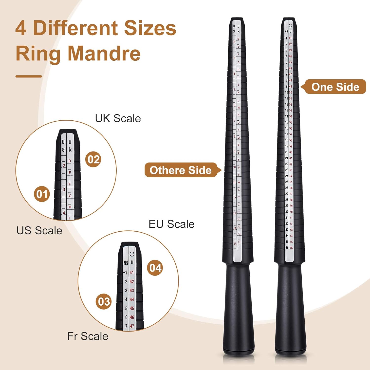 11-Piece Metal Ring Mandrel Se - Jewelry Making Ring Tool recension och pris