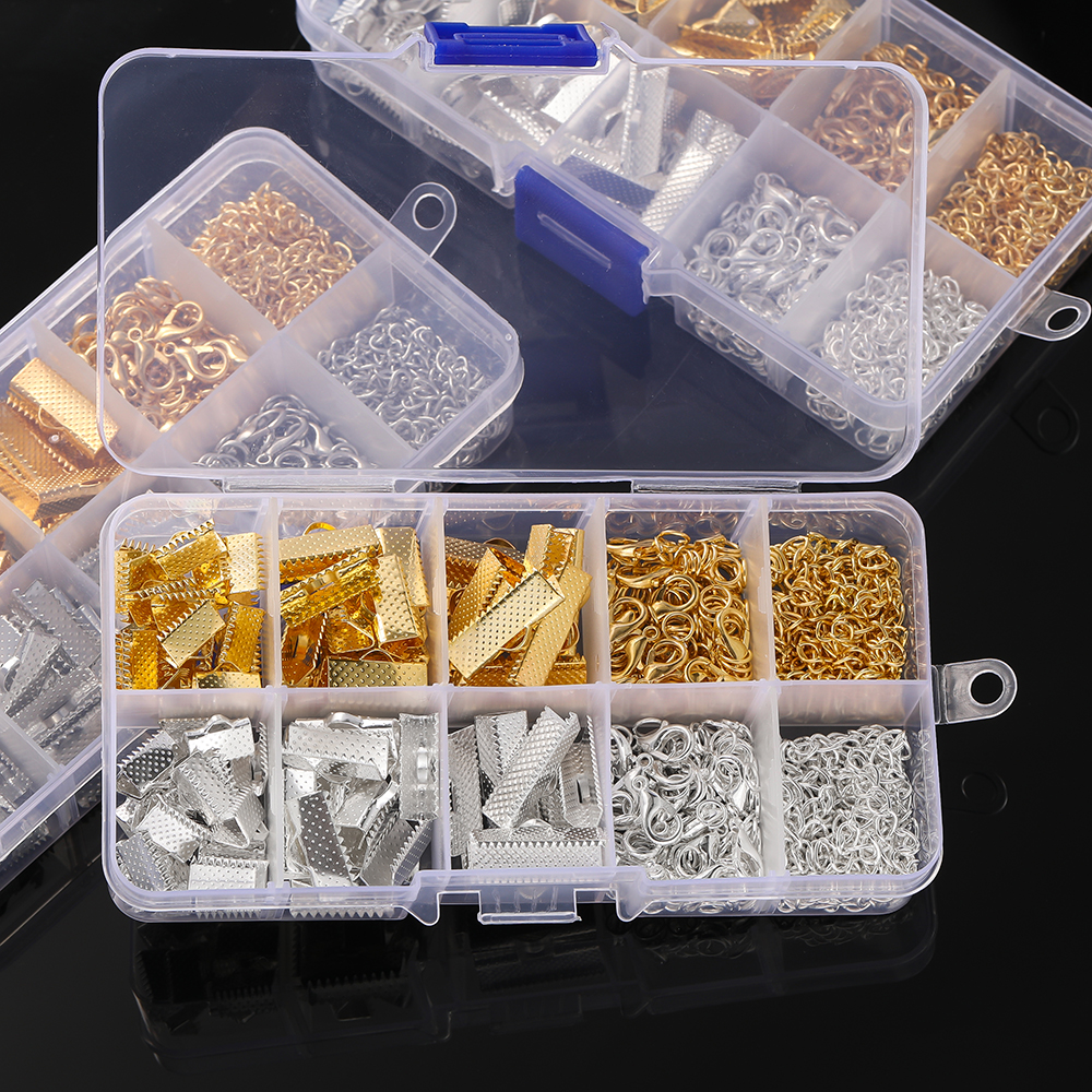 10 Grids Alloy Accessories Set - Jewelry Making Ring Tool recension och pris