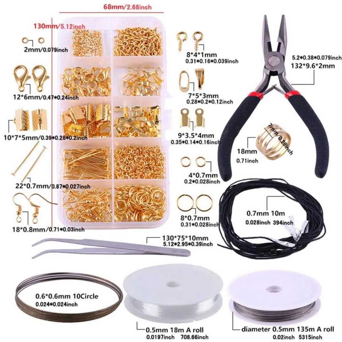 900pcs DIY Jewelry Findings Ki - Jewelry Making Ring Tool recension och pris