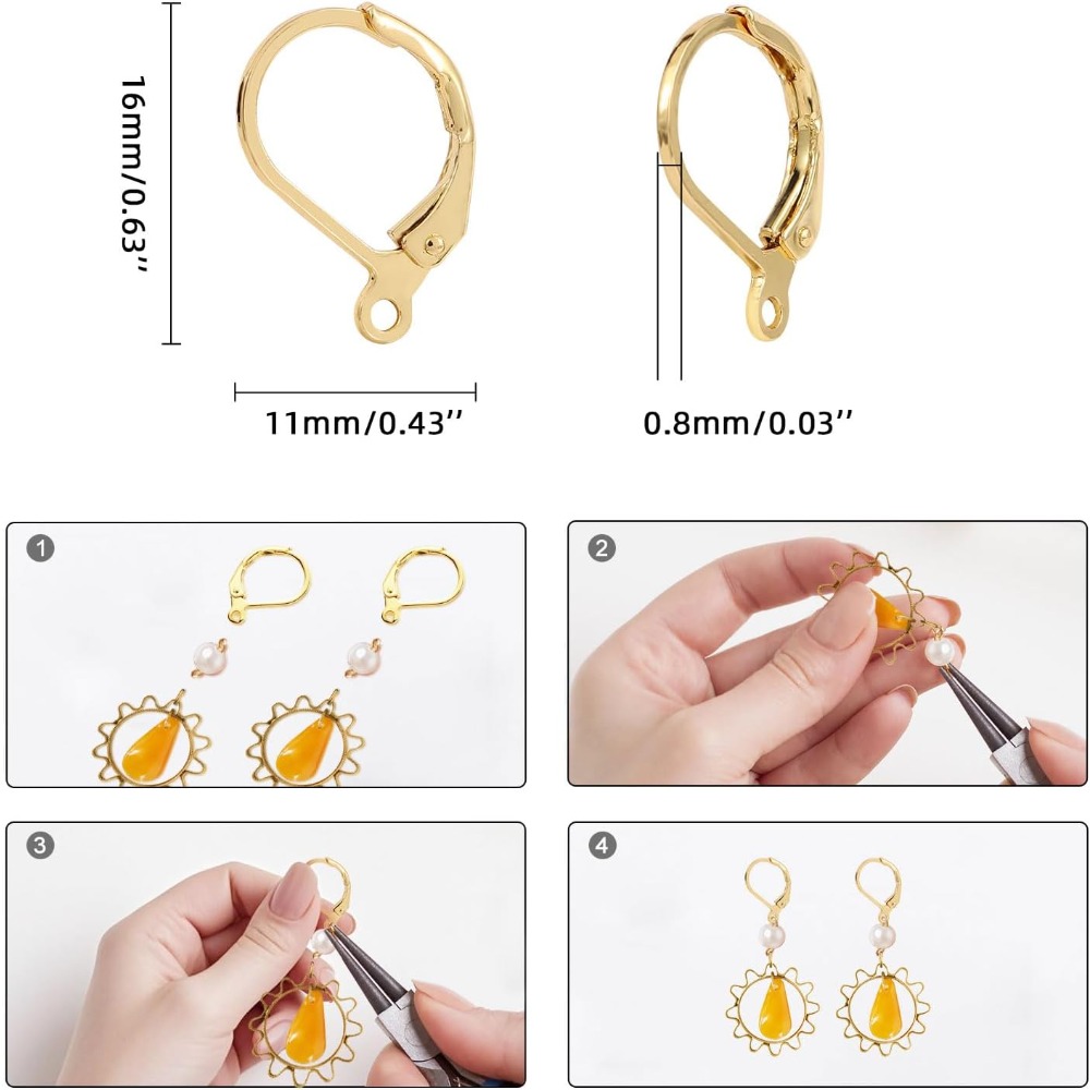 100pcs Leverback Earring Hooks - Jewelry Making With Copper Wire recension och pris