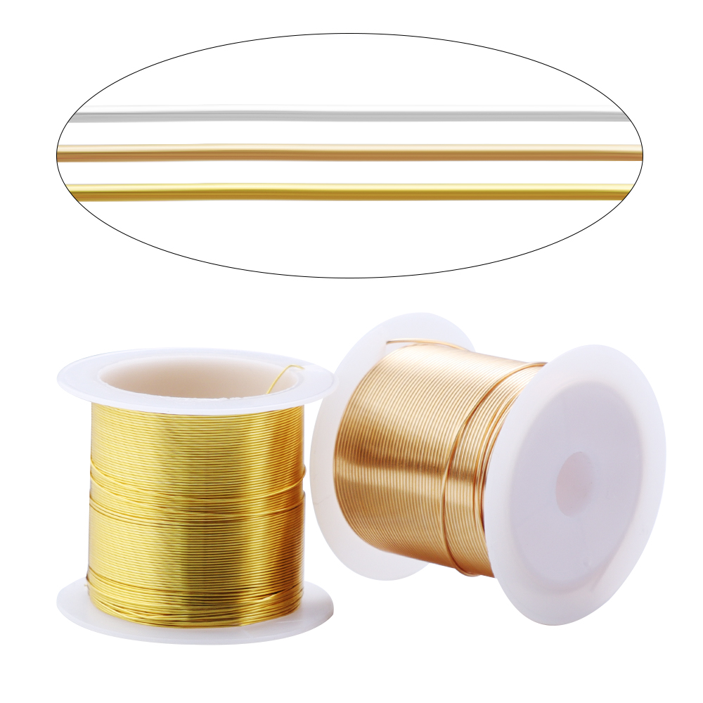 15-100m/Roll Gold Silver Color - Jewelry Making With Copper Wire recension och pris