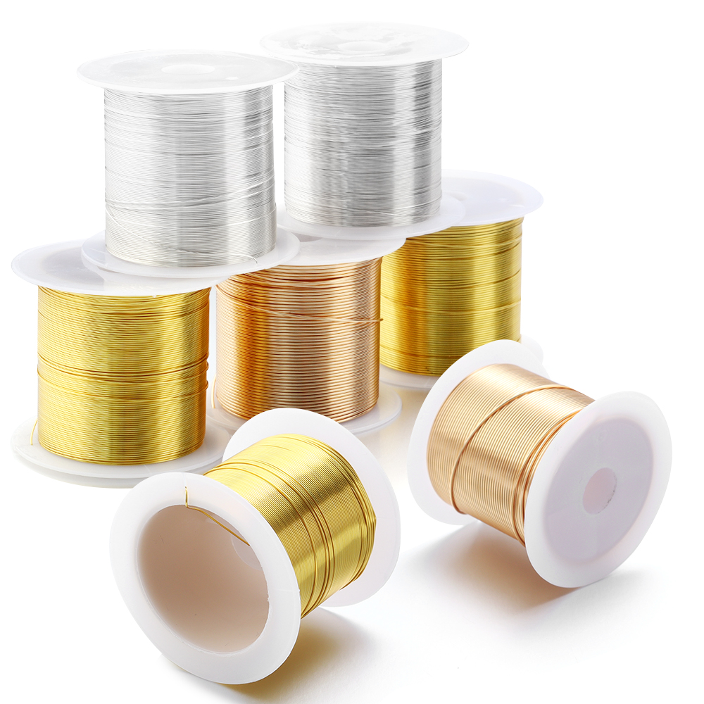 15-100m/Roll Gold Silver Color - Jewelry Making With Copper Wire recension och pris