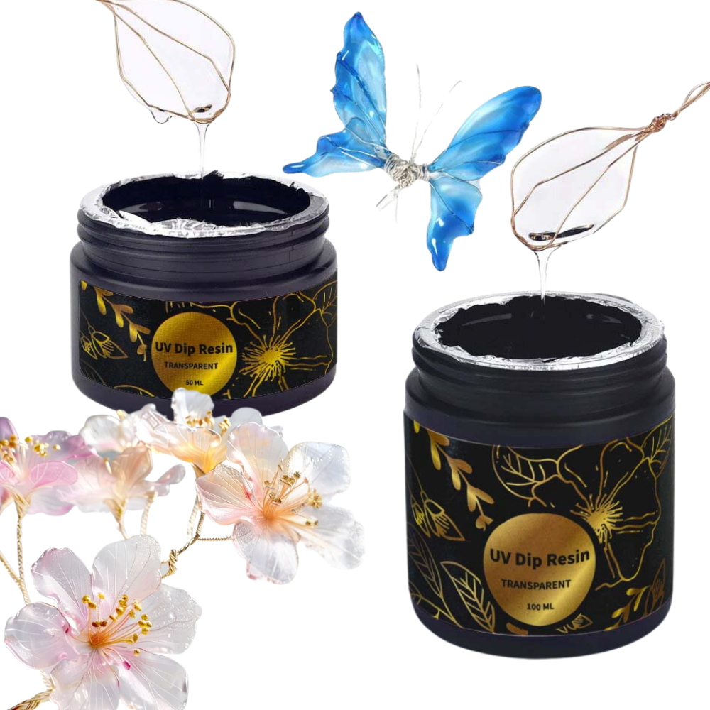 UV DIP Resin Glue Set 50/100ml - Jewelry Making With Copper Wire recension och pris