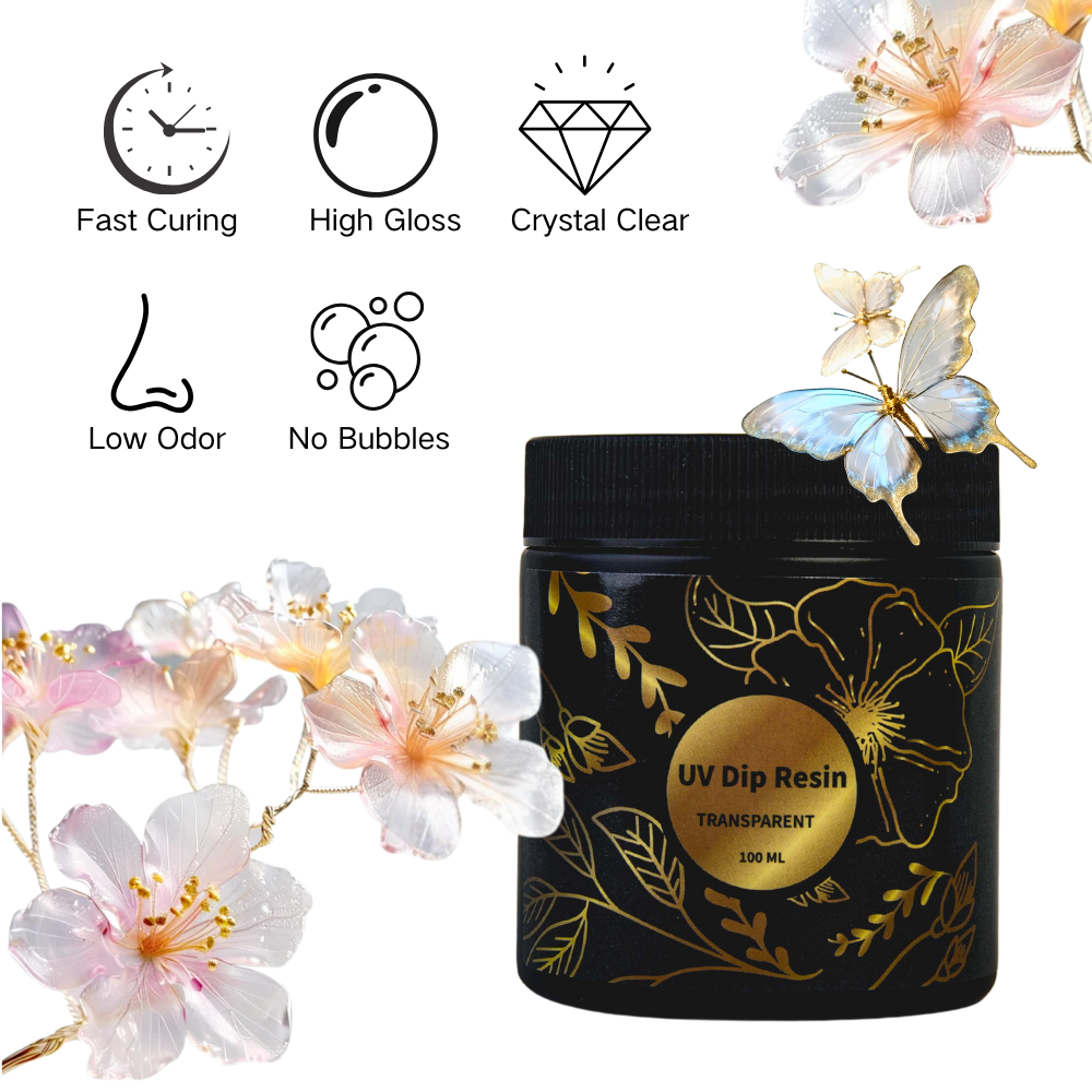 UV DIP Resin Glue Set 50/100ml - Jewelry Making With Copper Wire recension och pris