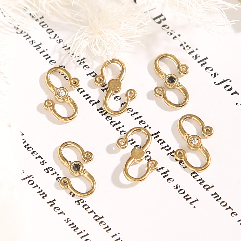 6PCS 18K Gold Plated S Shaped  - Jewelry Making Supplies Wholesale recension och pris