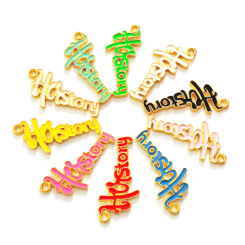 10pcs Letter History Charms LT - Jewelry Making History recension och pris