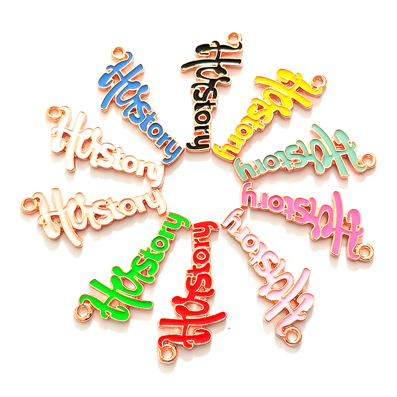 10pcs Letter History Charms LT - Jewelry Making History recension och pris
