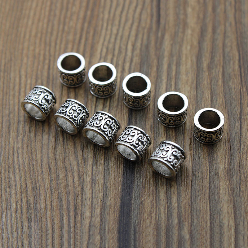 20pcs Metal Large Hole 6mm/Tib - Jewelry Making Silver recension och pris