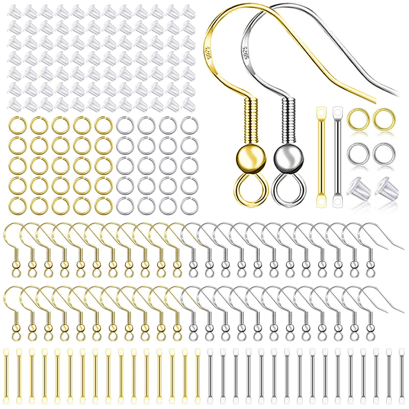 925 Silver/Gold Plated Earring - Jewelry Making Silver recension och pris