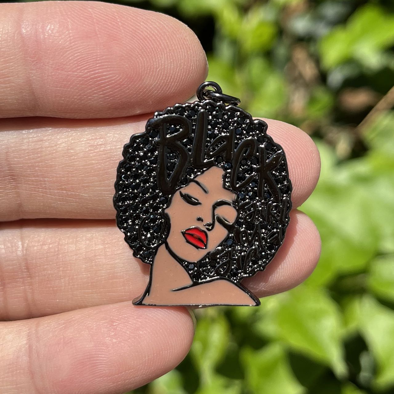 5Pcs Zirconia Paved Black Girl - Jewelry Making History recension och pris