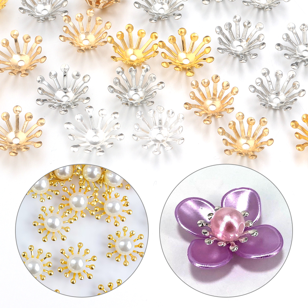 100Pcs Diameter 13MM Gold Colo - Jewelry Making Supplies Wholesale recension och pris