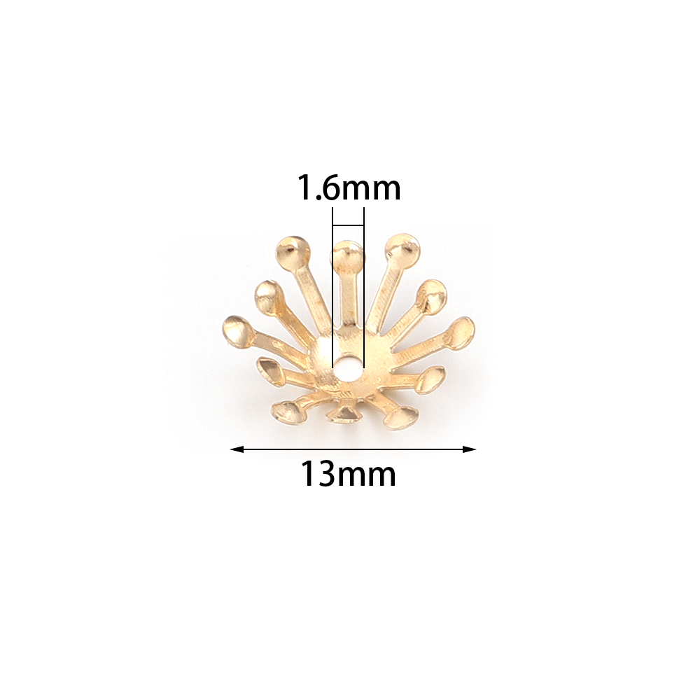 100Pcs Diameter 13MM Gold Colo - Jewelry Making Supplies Wholesale recension och pris