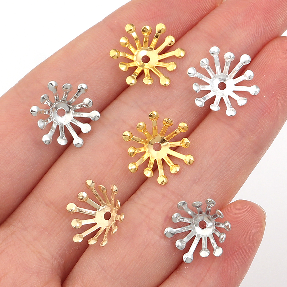 100Pcs Diameter 13MM Gold Colo - Jewelry Making Supplies Wholesale recension och pris