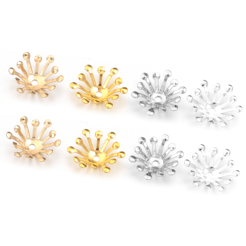 100Pcs Diameter 13MM Gold Colo - Jewelry Making Supplies Wholesale recension och pris