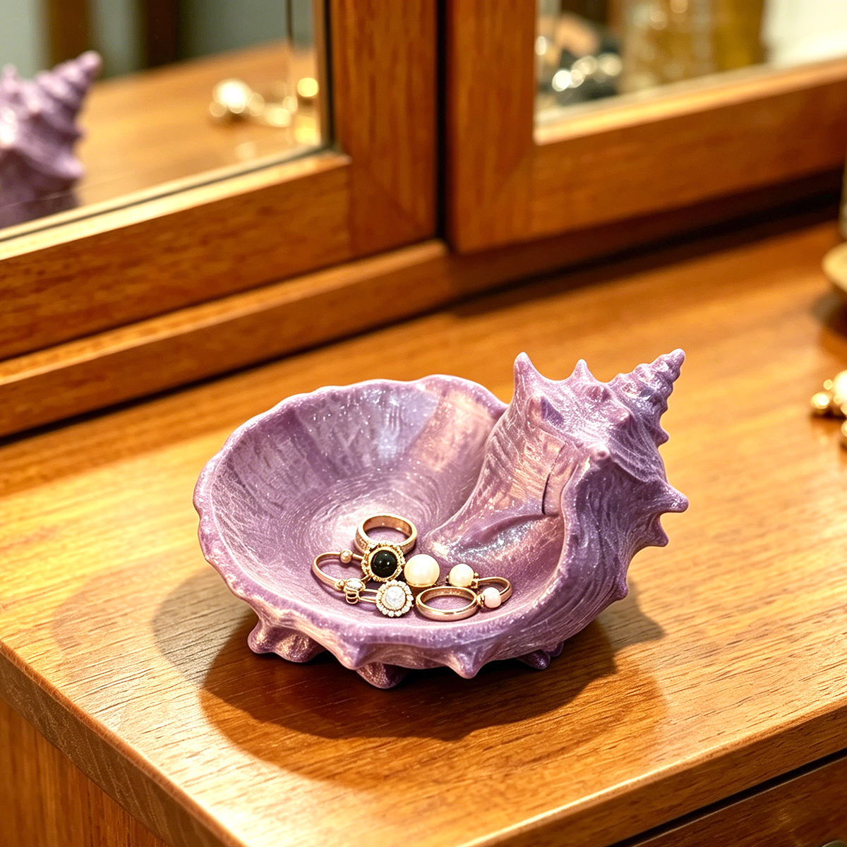 Pearlescent Purple Conch-Shape - Jewelry Making Table recension och pris