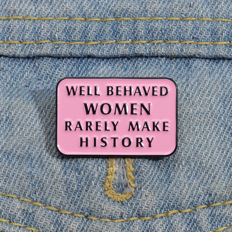 Feminist Enamel Pins Well Beha - Jewelry Making History recension och pris