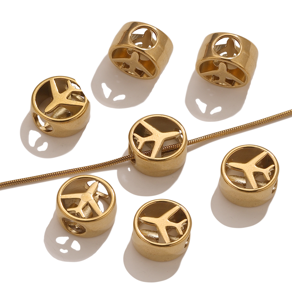 5PCS 18K Gold Plated Airplane  - Jewelry Making Supplies Wholesale recension och pris
