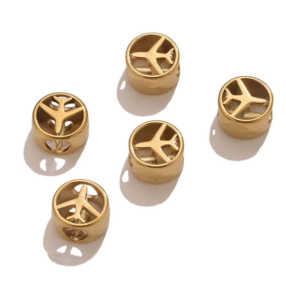 5PCS 18K Gold Plated Airplane  - Jewelry Making Supplies Wholesale recension och pris