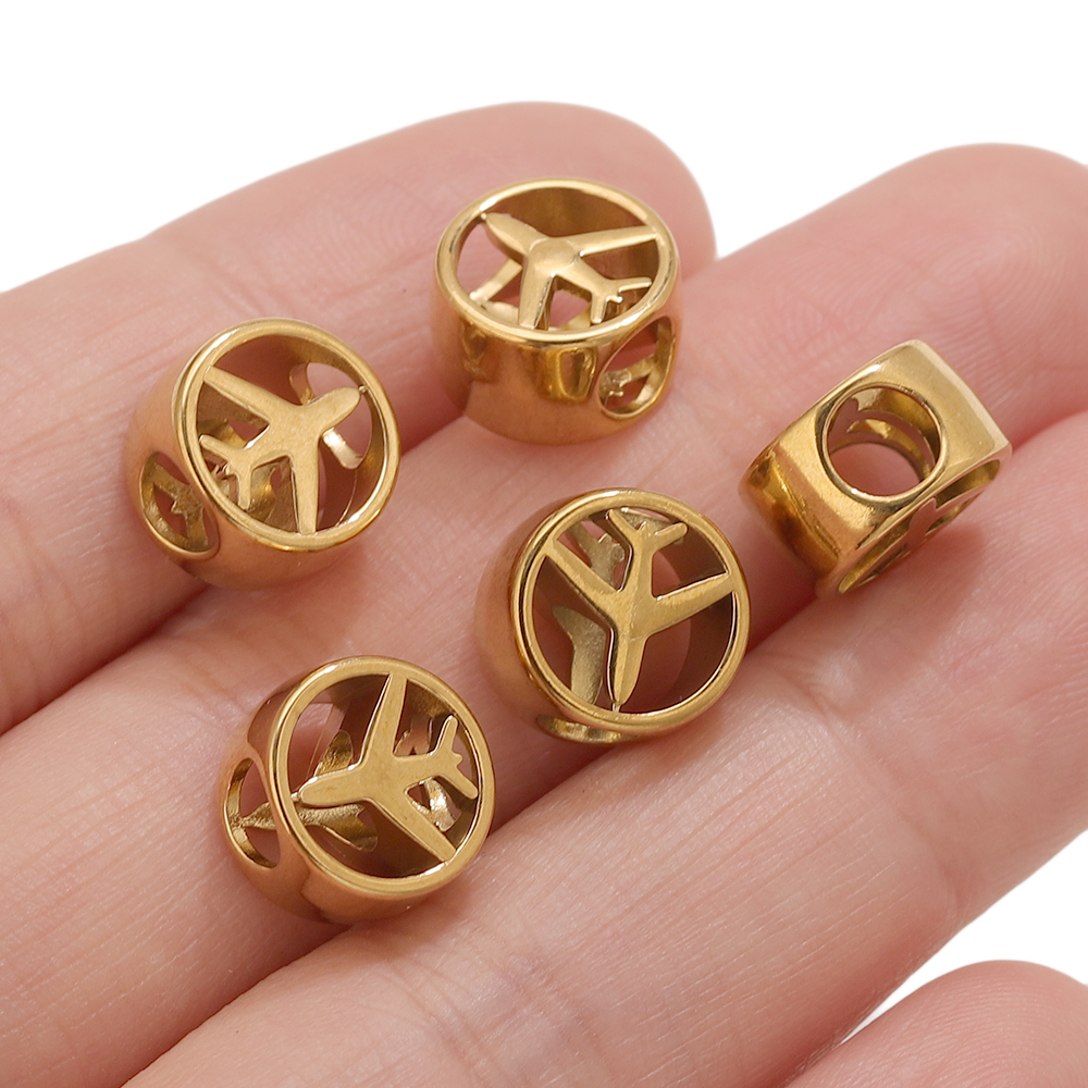 5PCS 18K Gold Plated Airplane  - Jewelry Making Supplies Wholesale recension och pris