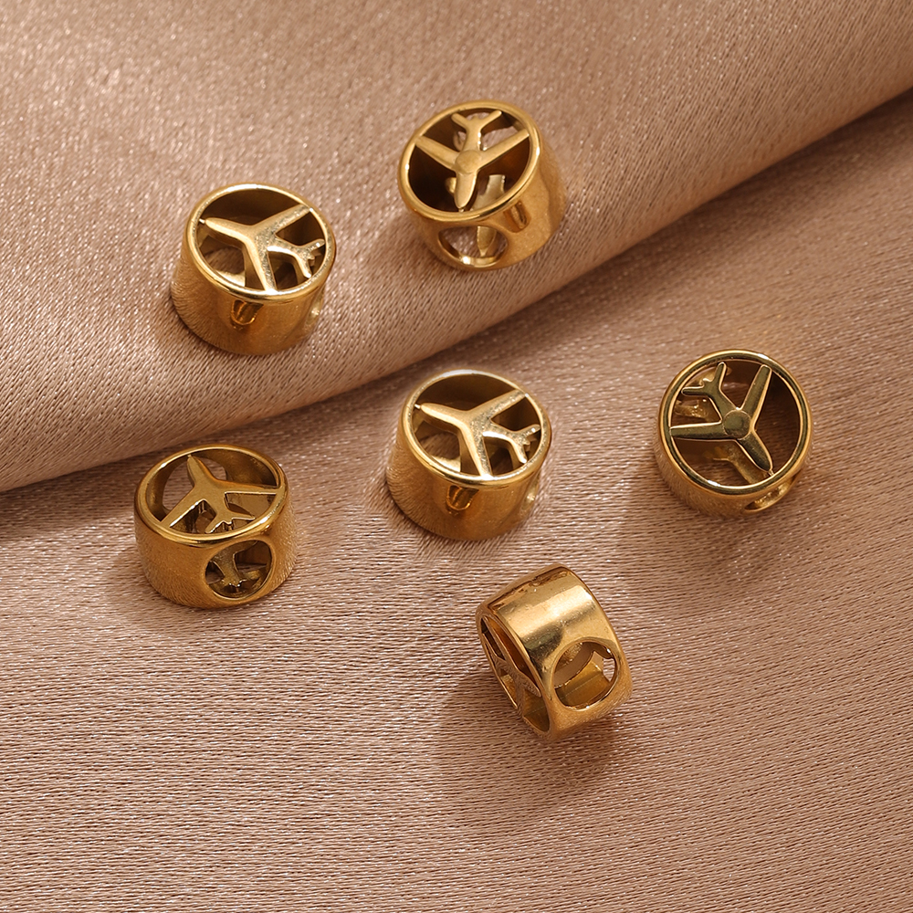 5PCS 18K Gold Plated Airplane  - Jewelry Making Supplies Wholesale recension och pris
