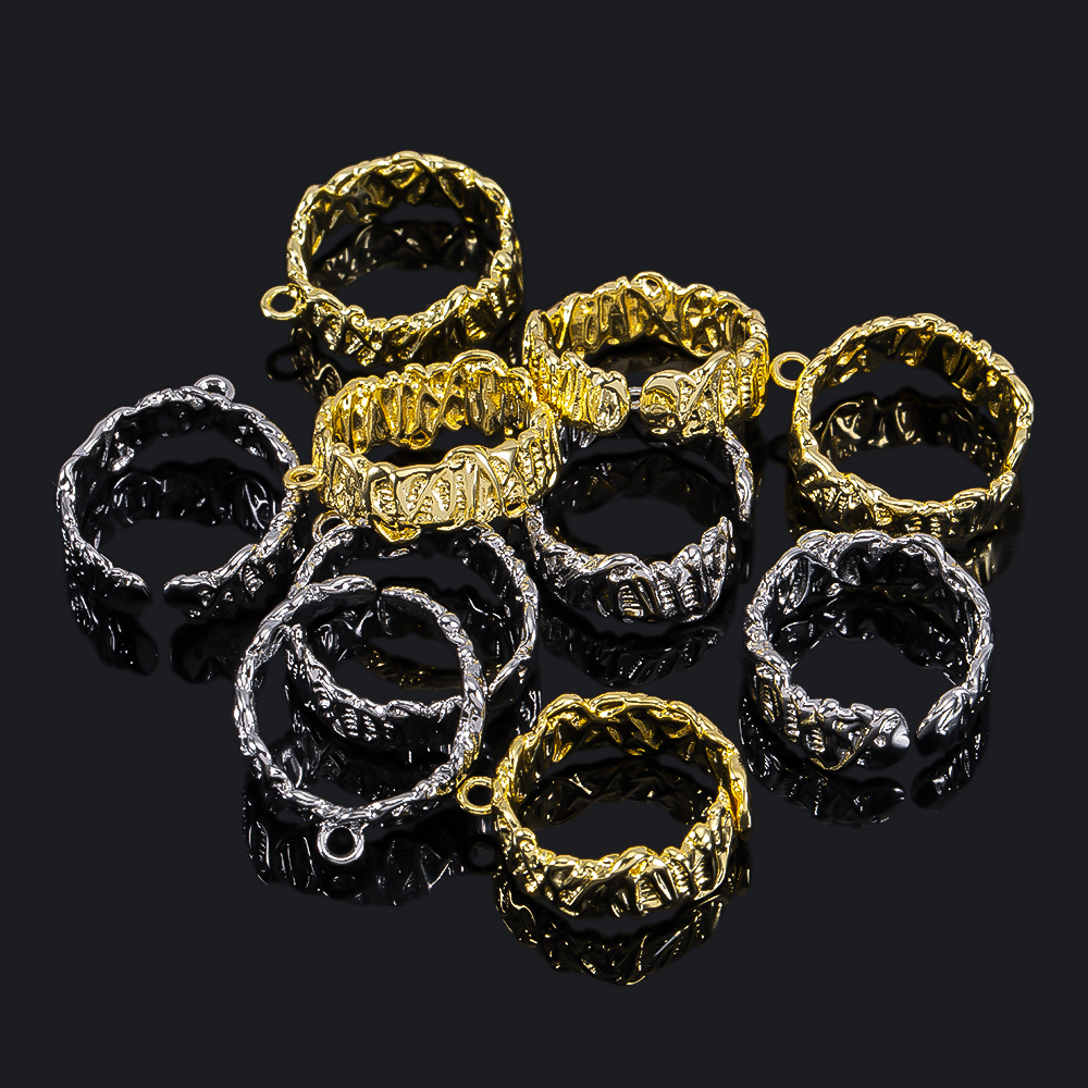 2Pcs Gold Plated Irregular Ope - Jewelry Making Ring Tool recension och pris