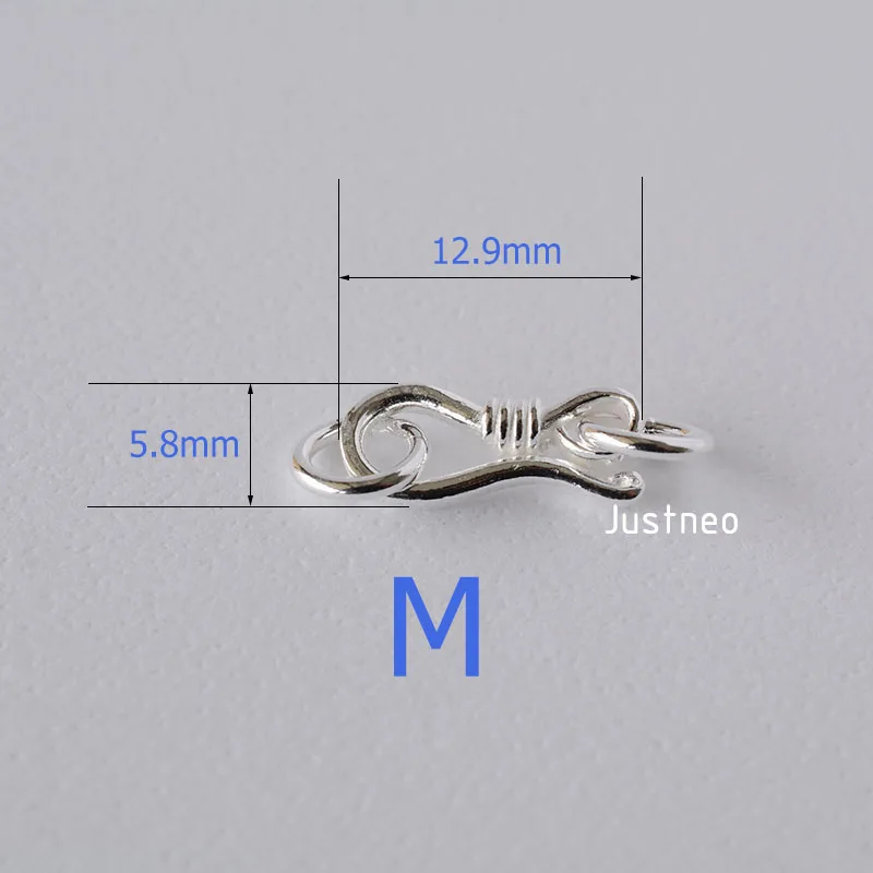 Sterling Silver S Hook & Eye F - Jewelry Making Silver recension och pris